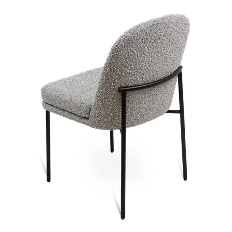 Kendra Boucle Dining Chair - Grey