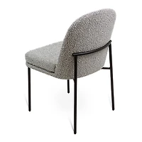 Kendra Boucle Dining Chair - Grey