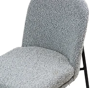 Kendra Boucle Dining Chair - Grey