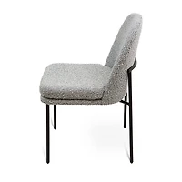 Kendra Boucle Dining Chair - Grey