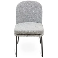 Kendra Boucle Dining Chair - Grey