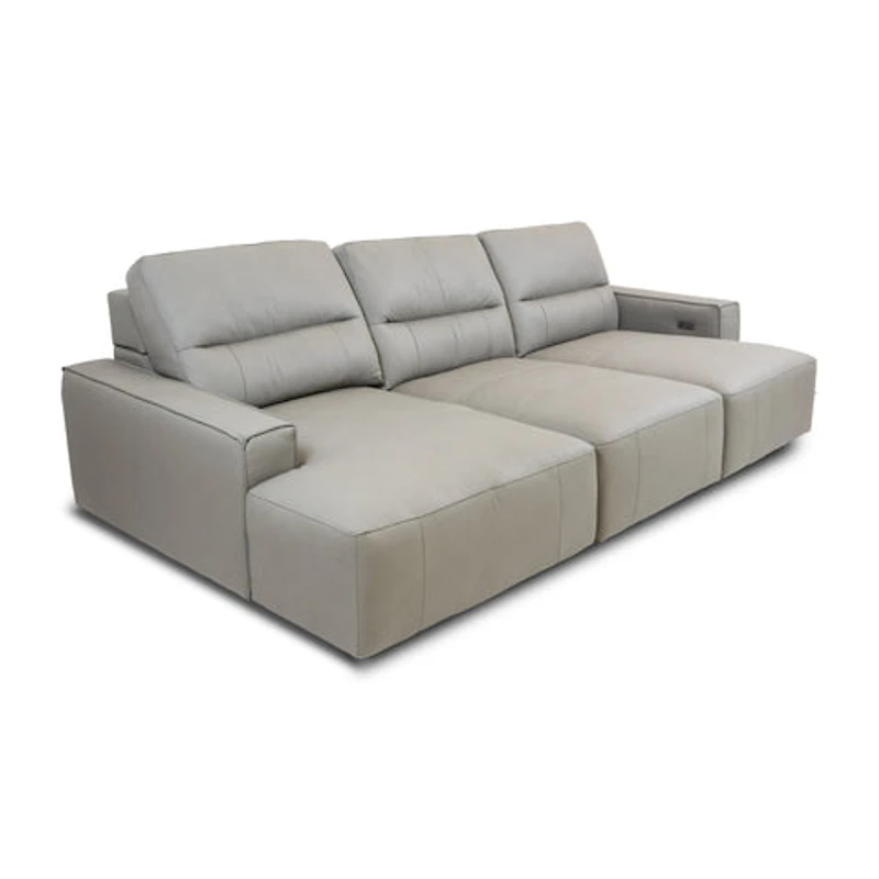 Kozue Genuine Leather Power Slide Sectional