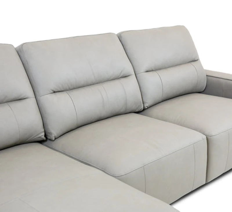 Kozue Genuine Leather Power Slide Sectional