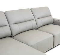 Kozue Genuine Leather Power Slide Sectional