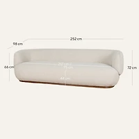 Vaila Premium Boucle Sofa w/2 Pillows
