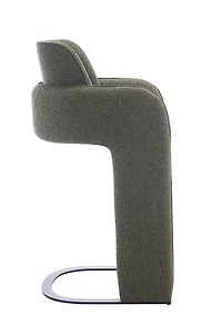 Elina Green Upholstered Modern Bar Chair