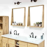 Elvyn Mirror W28 inch - Solid Acacia Frame