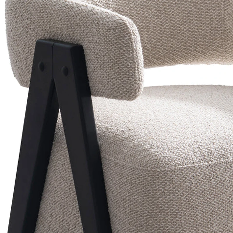 Rocio Boucle Fabric Arm Accent Chair