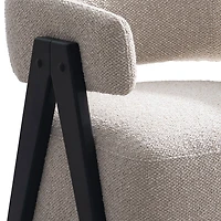 Rocio Boucle Fabric Arm Accent Chair