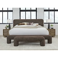 Mocoa Upholstered Platform Bed – Plush Chenille Fabric