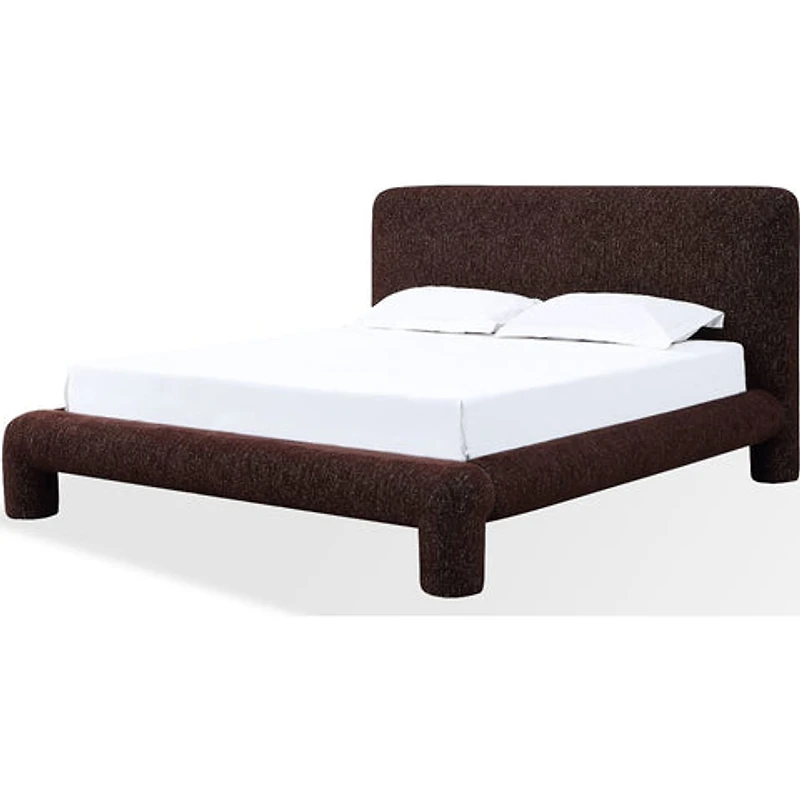 Mocoa Upholstered Platform Bed – Plush Chenille Fabric