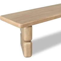 Nia Acacia Wood Dining Bench in Lioness Finish