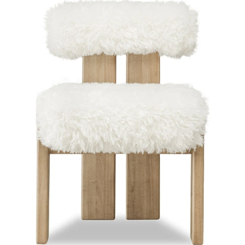Nia Sheepskin/Lioness Dining Accent Chair