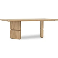 Nia Rectangular Acacia Wood Dining Table – Lioness Finish