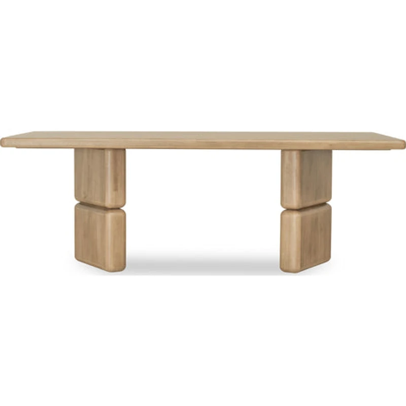 Nia Rectangular Acacia Wood Dining Table – Lioness Finish