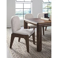 Xolani Chenille Upholstered Dining Chair in Chinchilla and Impala