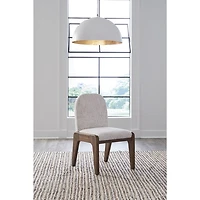 Xolani Chenille Upholstered Dining Chair in Chinchilla and Impala