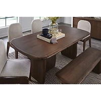 Xolani Rectangular Acacia Wood Pedestal Dining Table – Impala