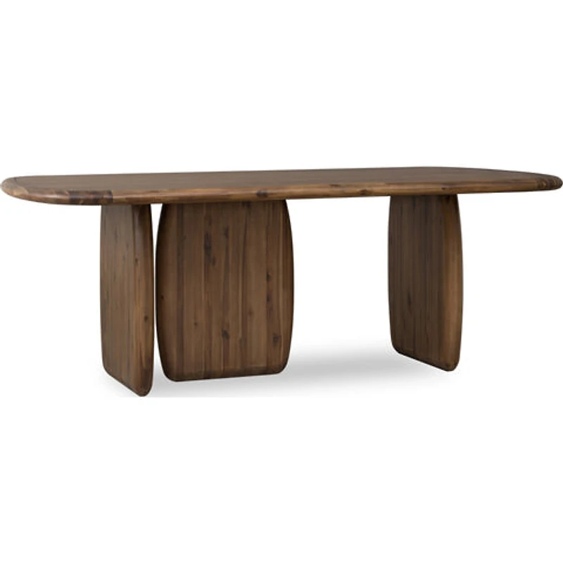 Xolani Rectangular Acacia Wood Pedestal Dining Table – Impala