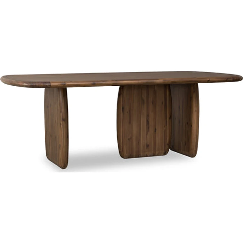 Xolani Rectangular Acacia Wood Pedestal Dining Table – Impala