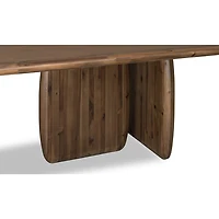 Xolani Rectangular Acacia Wood Pedestal Dining Table – Impala