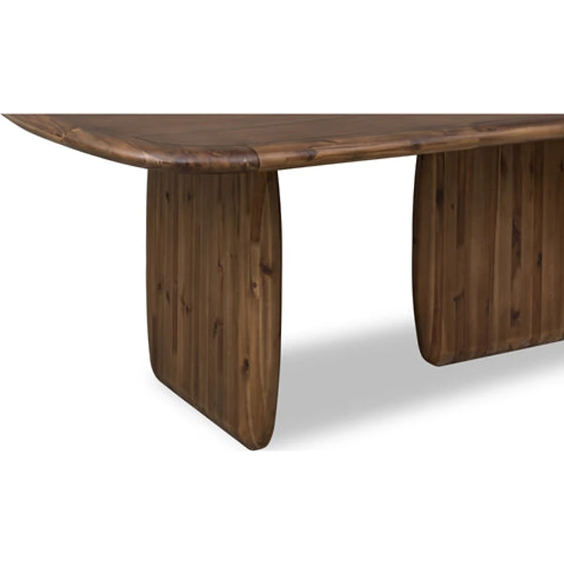 Xolani Rectangular Acacia Wood Pedestal Dining Table – Impala
