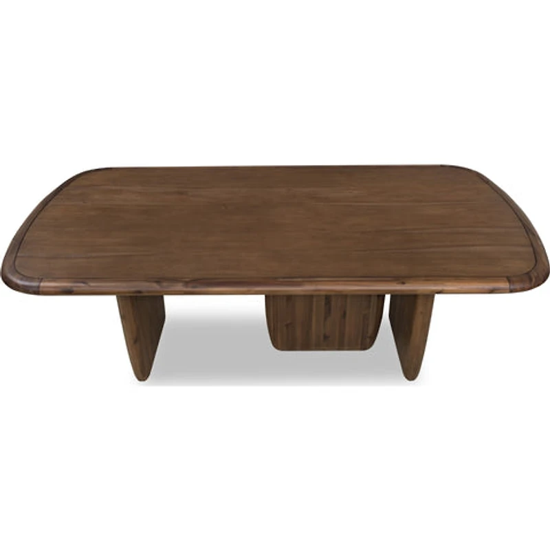 Xolani Rectangular Acacia Wood Pedestal Dining Table – Impala