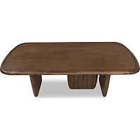 Xolani Rectangular Acacia Wood Pedestal Dining Table – Impala