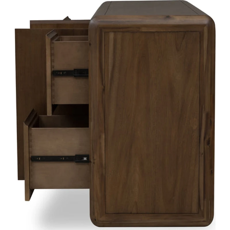 Xolani 2-Door 4-Drawer Acacia Wood Sideboard – Impala Finish