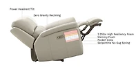 Canfield Power Headrest Zero Gravity Recliner Sofa