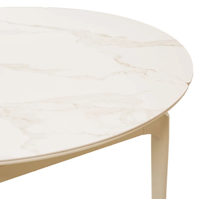 Naomi Sintered Stone Extendable Round Dining Table