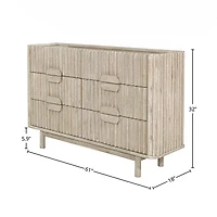 Delora 6 Drawer Dresser