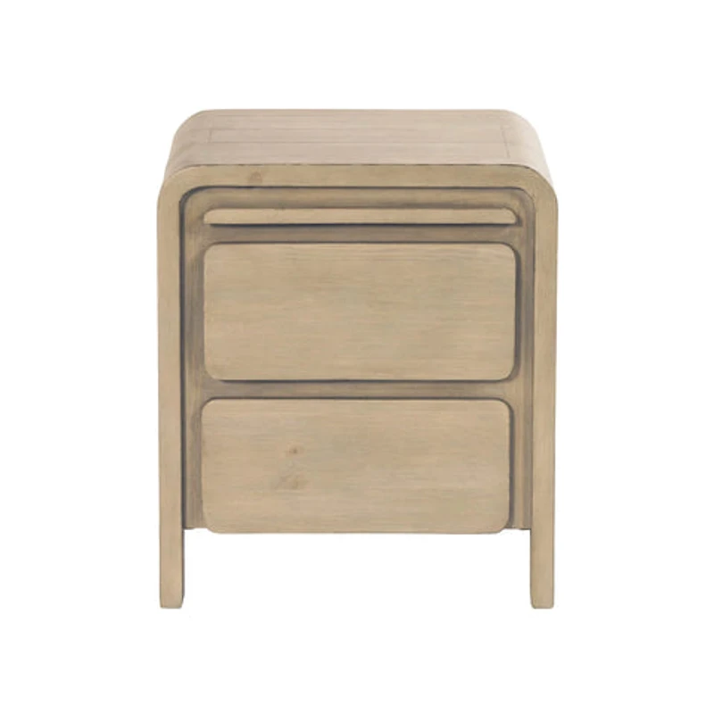 Fremont 2 Drawer Nightstand - Scrubbed Teak