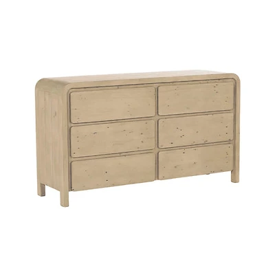 Fremont 6 Drawer Dresser - Scrubbed Teak
