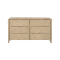 Fremont 6 Drawer Dresser - Scrubbed Teak