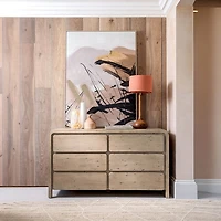 Fremont 6 Drawer Dresser - Scrubbed Teak