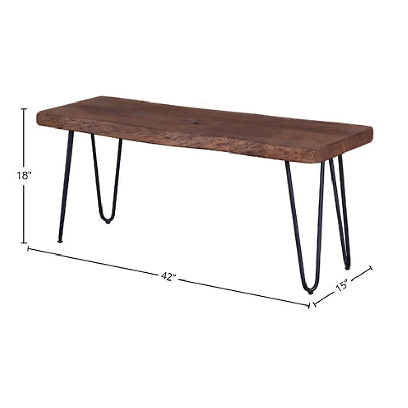 Torvis Bench - Matte Brown