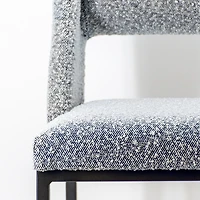 Evan Boucle' Fabric Dining Chair - Grey