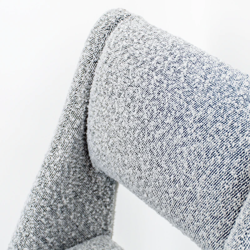Evan Boucle' Fabric Dining Chair - Grey