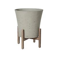 Zerith Tapered Standing Pot - Cement Grey