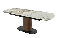 Soren Glossy Ceramic-Top Extension Dining Table