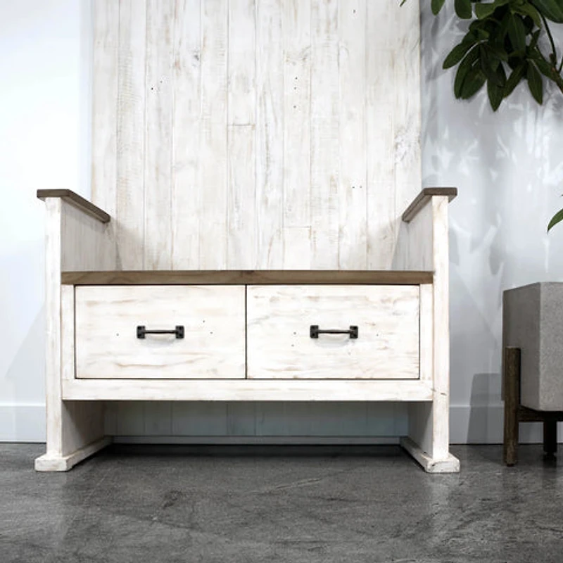 Lazrin Hall Bench 2 Drawer