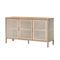 Rattan 3 Door Sideboard - Natural