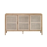 Rattan 3 Door Sideboard - Natural