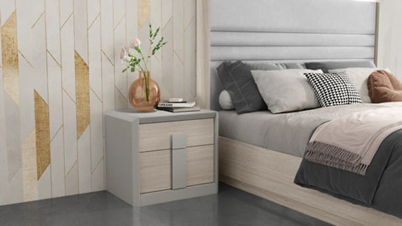 Elvira Two Drawer Nightstand