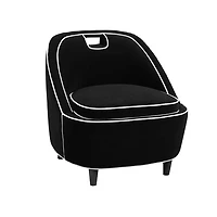 Ebony Club Chair - Black