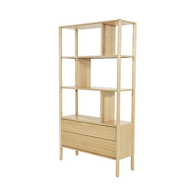Kevara Bookcase - Light Oak
