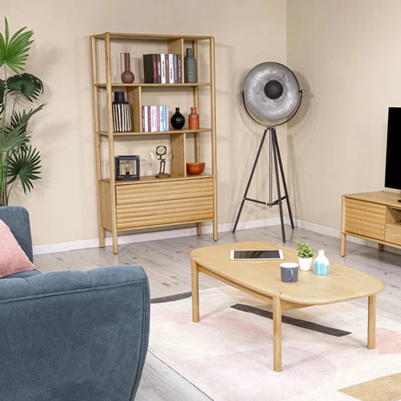 Kevara Bookcase - Light Oak