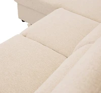Renato Premium Fabric Sleeper Sectional - Abby Flax