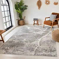 Bali Grey Modern Abstract Area Rug – 5x8